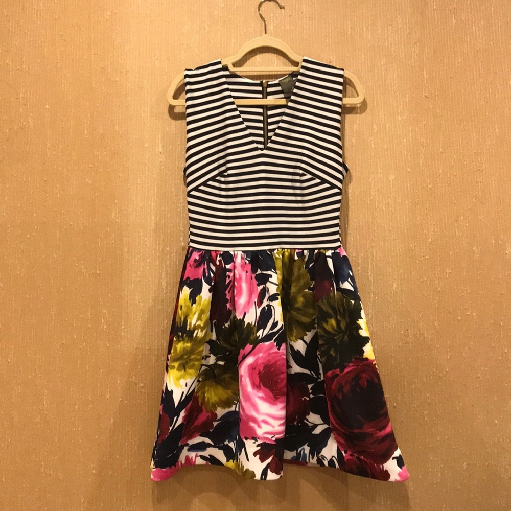 Stripped and floral dress